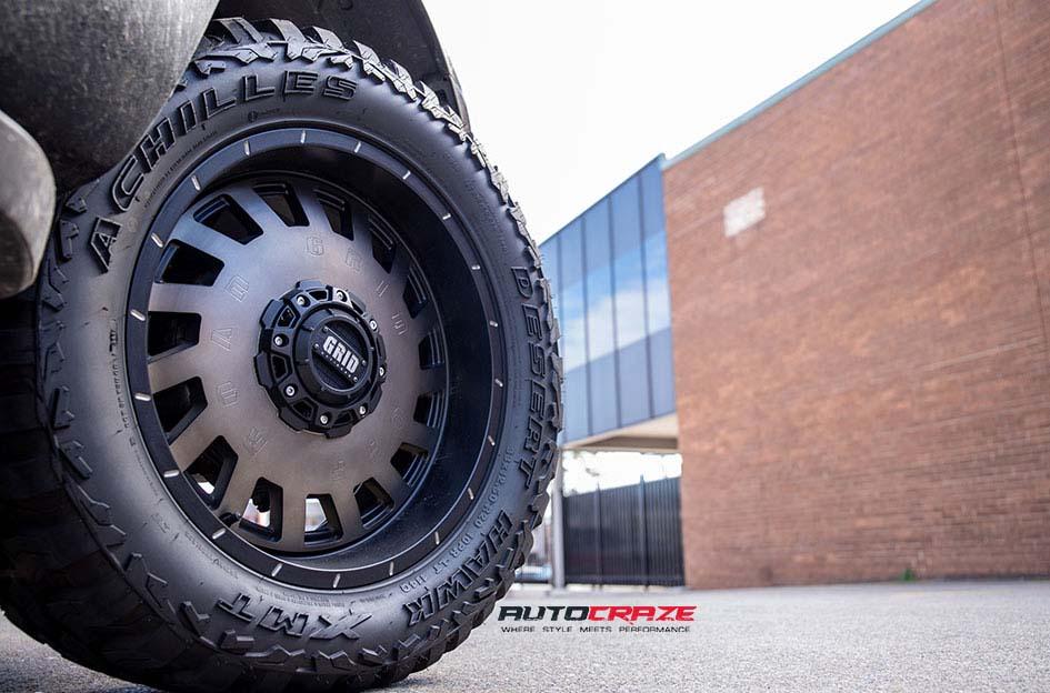 FORD RANGER GD03 MATTE BLACK MACHINED FACE WITH DARK MATTE TINT